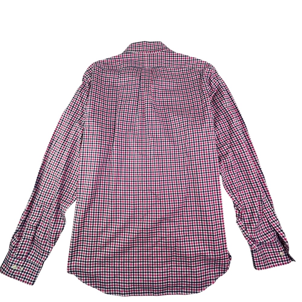 Ralph Lauren Mens XL Pink Navy Blue Gingham Check Non-Iron Cotton Button Shirt - Picture 4 of 7